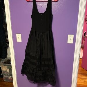 Torrid Black Midi Dress with Lace Detail